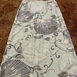 Tommy Bahama Silk Long Skirt Green Shell Beachy